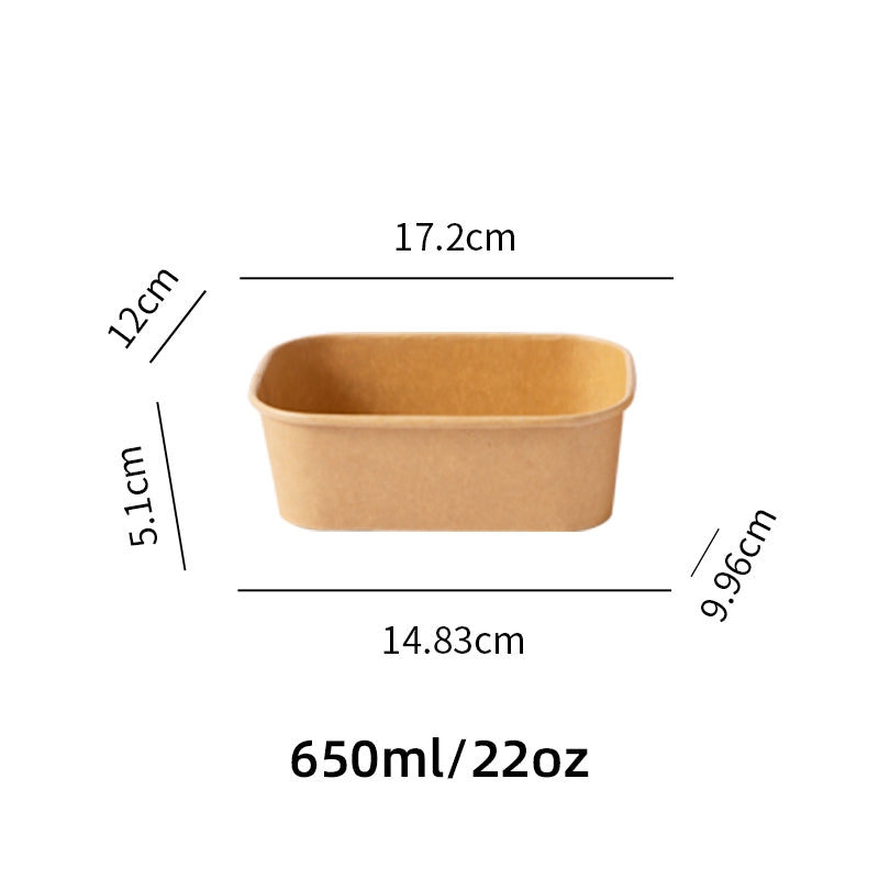 650ml paper rectangle container