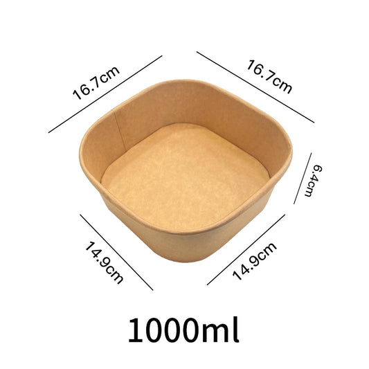 1000ml square paper container