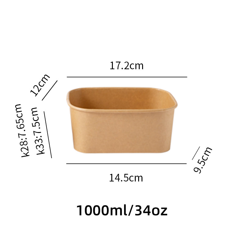 Rectangular Paper Container 1000ml rectangle paper container – EcoStaruk